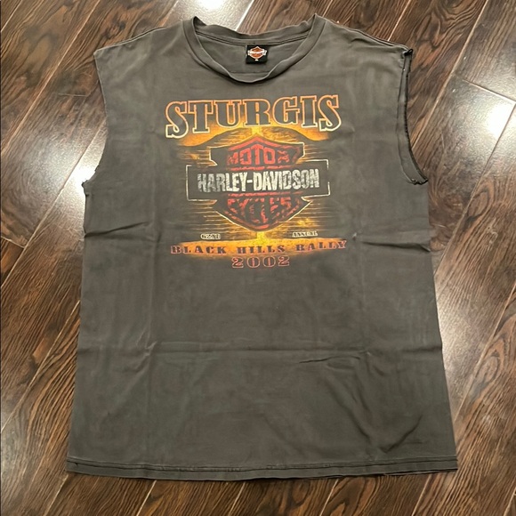 Vintage 2002 Harley-Davidson Gray Sleeveless Men's Shirt - Picture 1 of 4